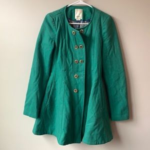 Green pea coat